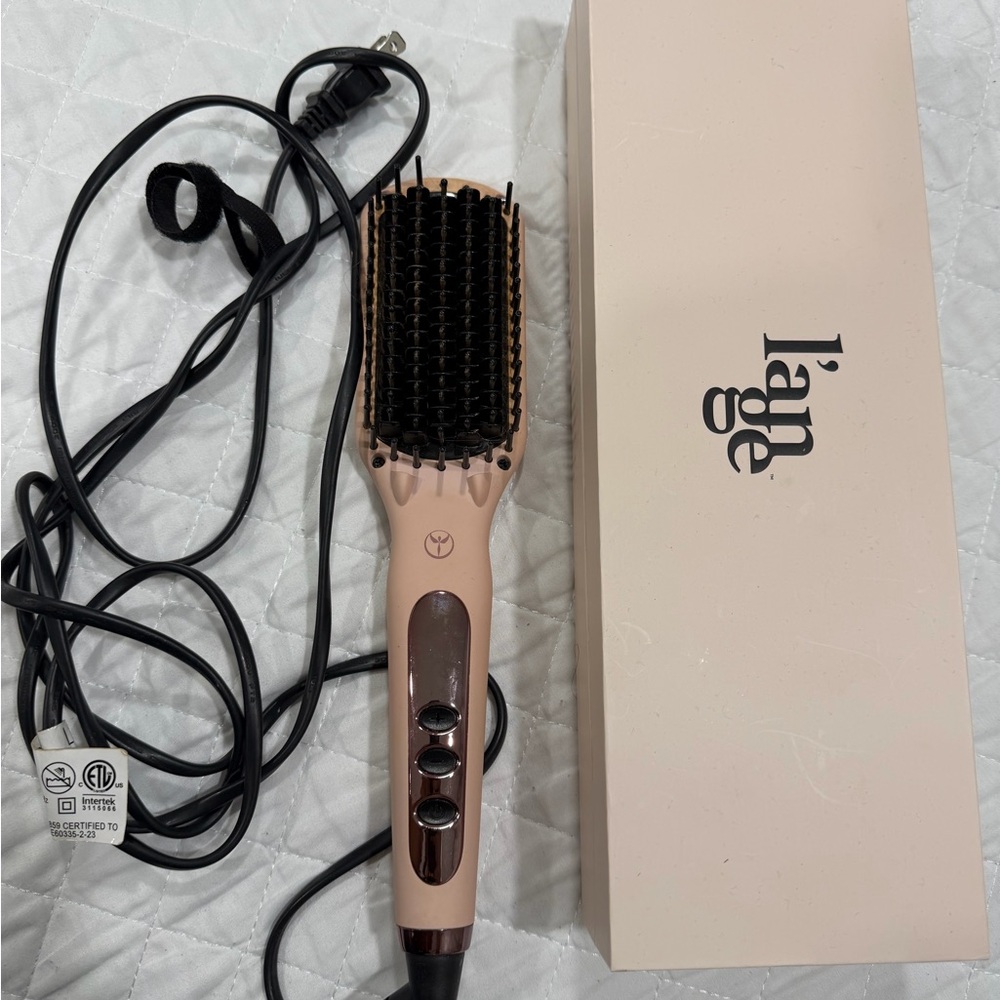 Lange Hair Straightening Brush - Black and Tan
